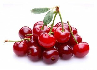 ветка и вишнями